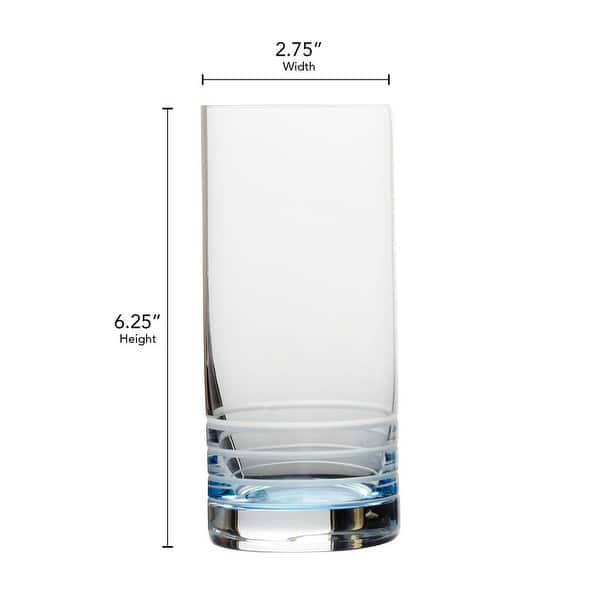 Home Essentials & Beyond Glassware Drinking Glasses Set Of 8 4 Highball (17  oz.) Kitchen Glasses