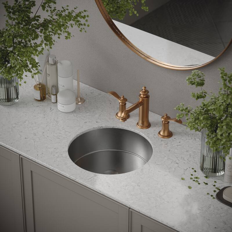 Karran Cinox Stainless Steel Round Undermount Sink