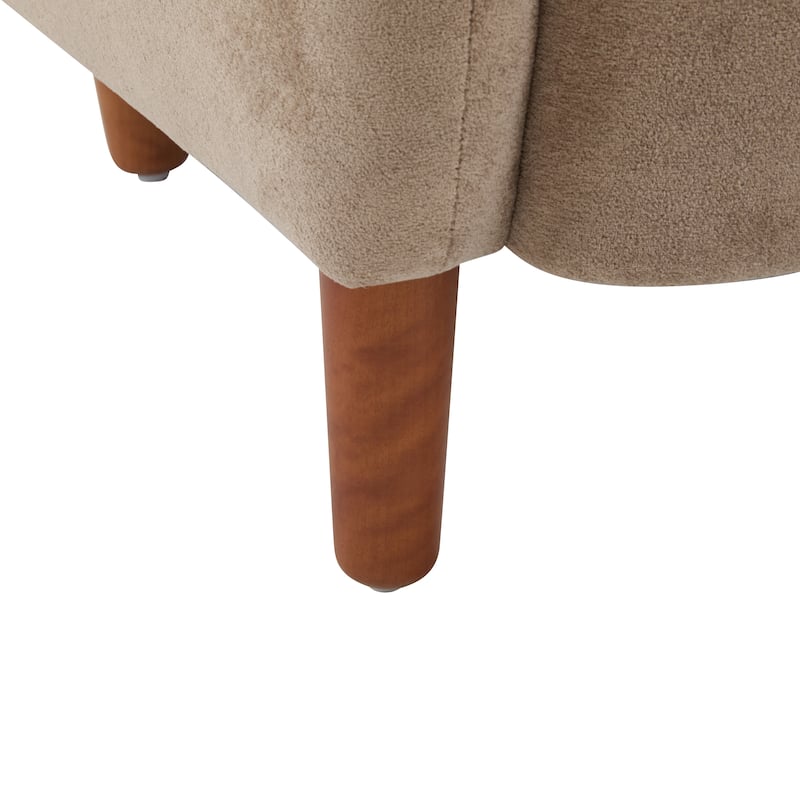 Christopher Knight Home - Parmelee Upholstered Wingback Club Chair with Plush Velvet and Solid Wood Legs