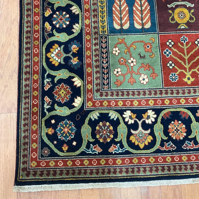 HERAT ORIENTAL Hand-knotted Indo 6' x 12' Bakhtiari Wool Runner - 6' x 12'