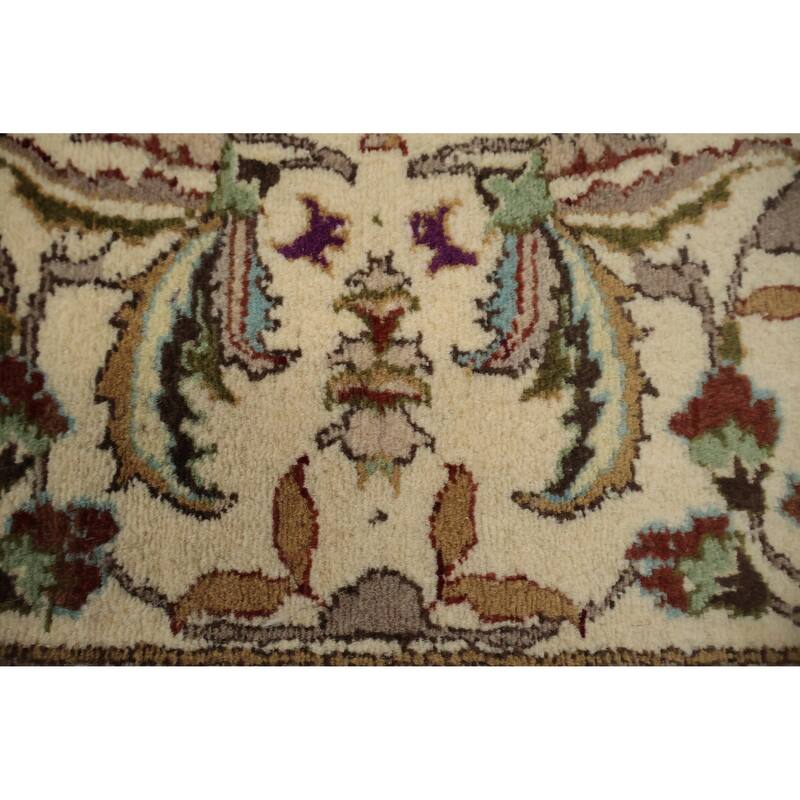 Hand Knotted Oriental Wool & Silk Carpet Traditional All-Over Purples Tabriz Area Rug - 10' 4'' X 8' 1''