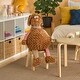 preview thumbnail 4 of 3, Mina Victory Plush Lines Plush Dog 22" x 26" Brown Indoor - 22" x 26"