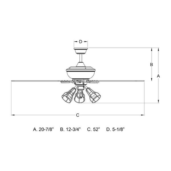 Clybourn Farmhouse Industrial 52 Inch Bronze Ceiling Fan With Wire Cage Led Light Kit 52 In W X 21 In H X 52 In D Overstock 20985919