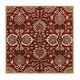 preview thumbnail 59 of 122, Patchway Handmade Classic Floral Wool Area Rug 4' Square - Burgundy - Square