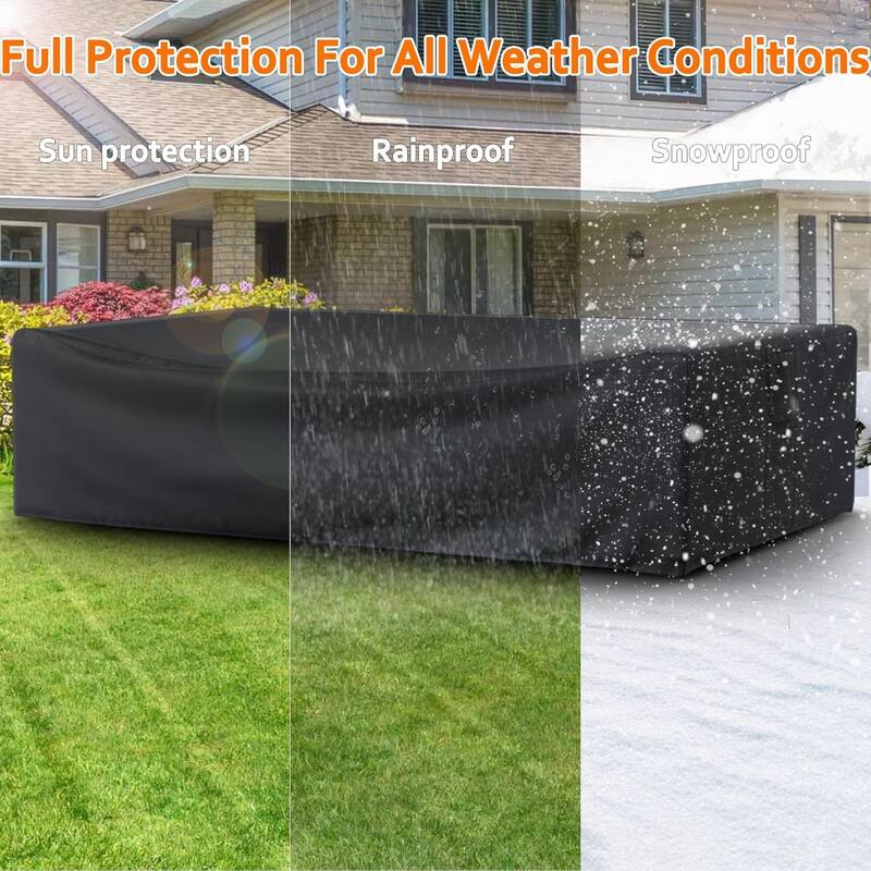 Outdoor Furniture Cover Waterproof Large Seating Protection - 126"x63"x29"