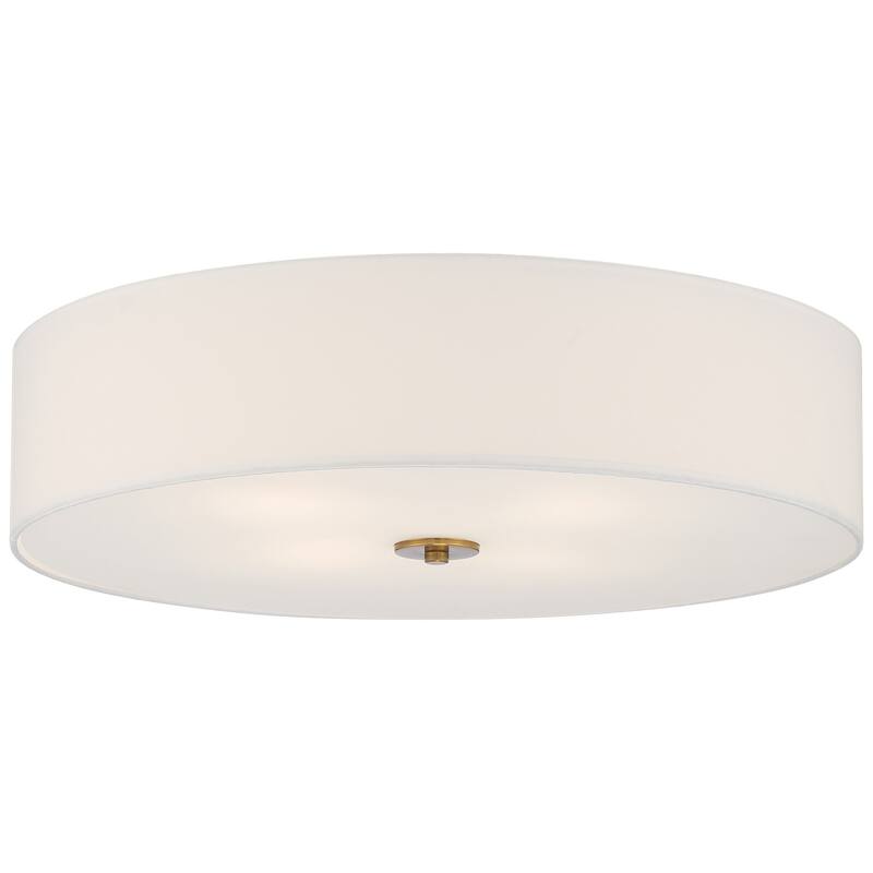 Access Lighting 64064LEDDLP/WH Mid Town 4 Light 24" Wide LED Flush - Antique Brushed Brass