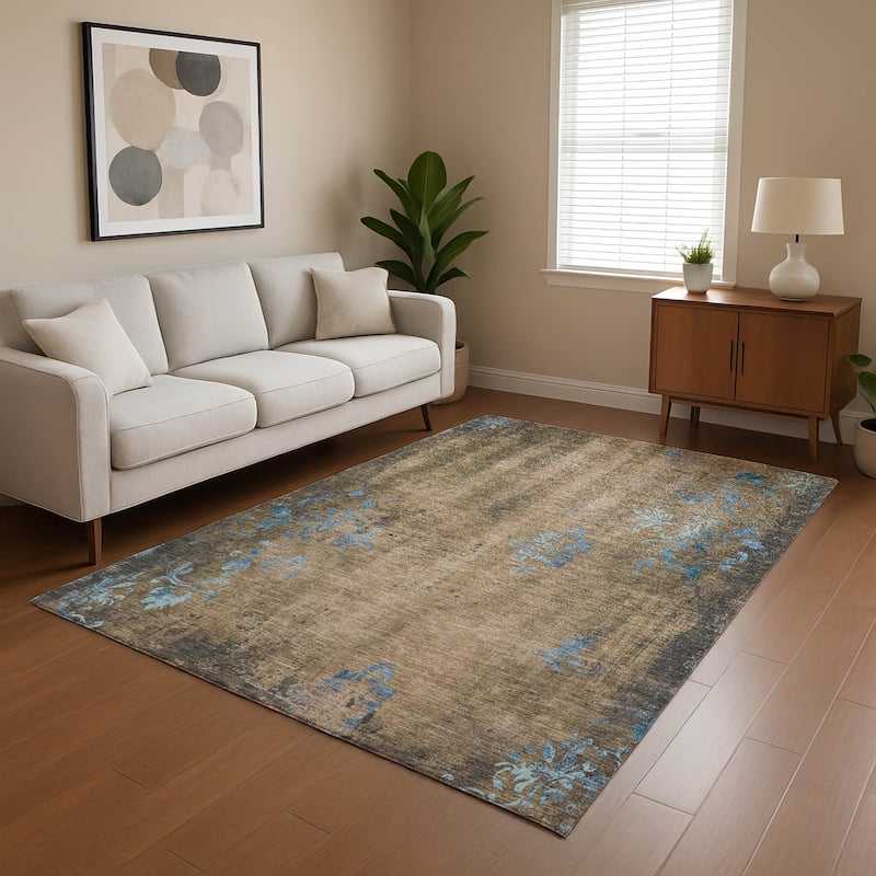 Premium Washable Super Soft Modern Glam Mayfield Rug - Taupe - 2'6" x 3'10"