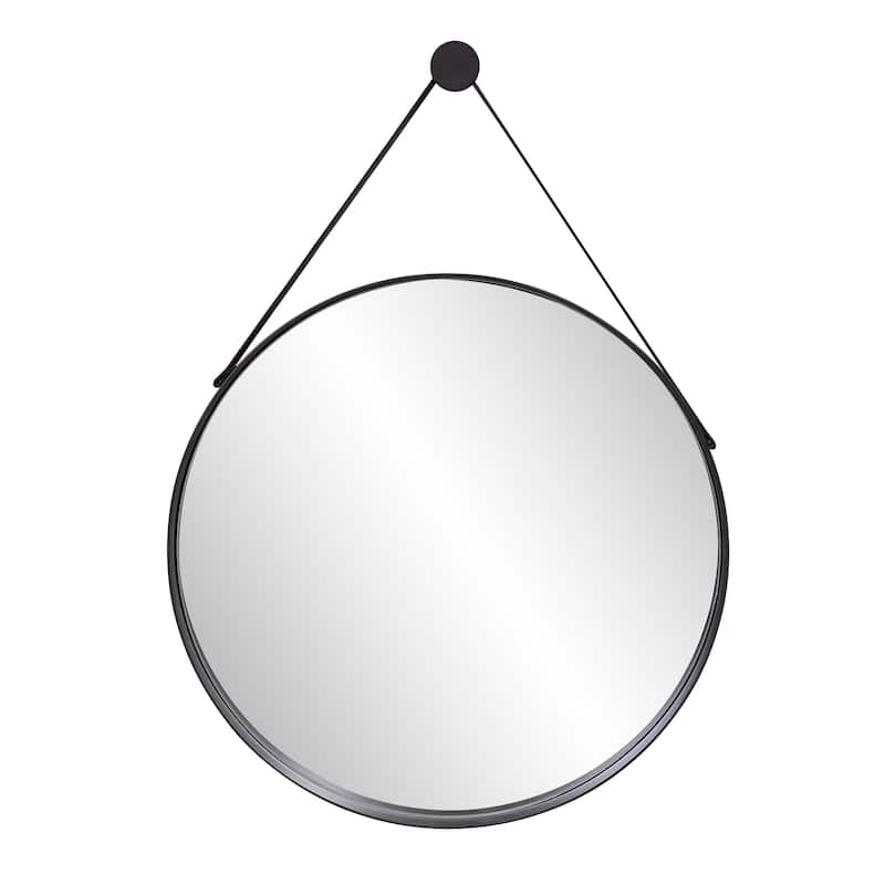 Allan Andrews Huntley Brushed Black Wall Mirror - 30 x 30" x 1.1/4""