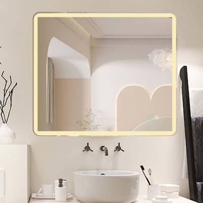 Frameless Anti-Fog Backlit LED Bathroom Mirror With Touch Button