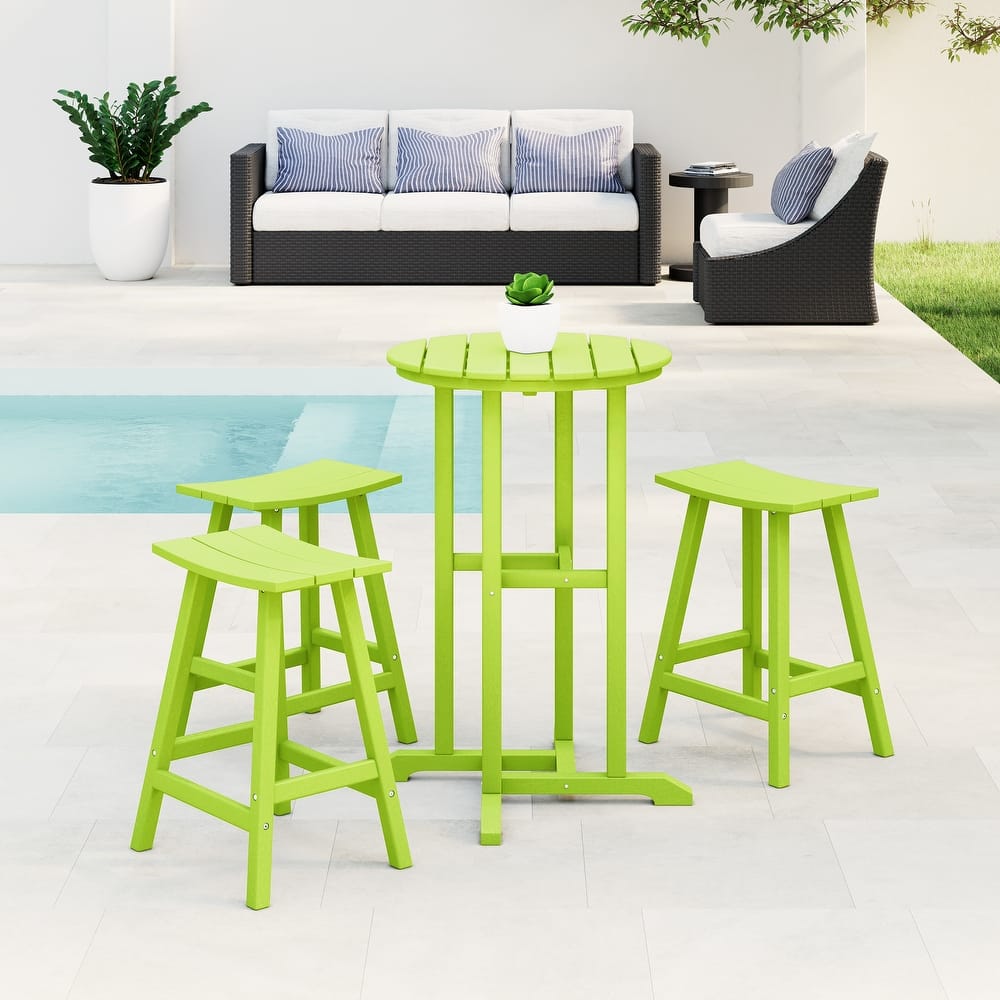 Laguna Hdpe All Weather Outdoor Patio Bistro Counter Set (4-Piece Set)