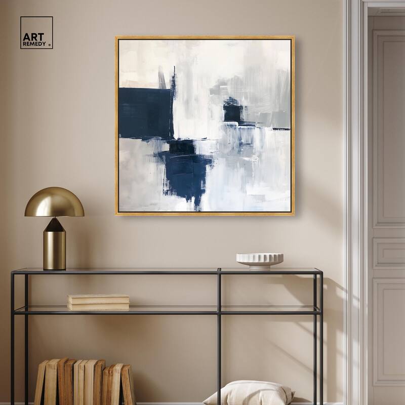 Porcelain Blue on White I Canvas by Art Remedy