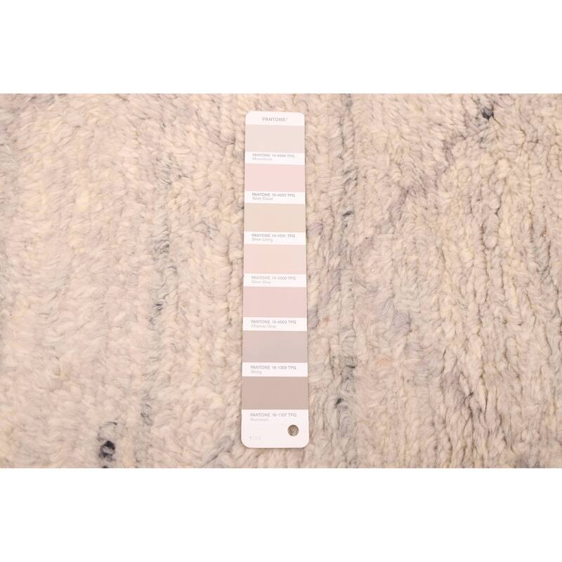 ECARPETGALLERY Hand-knotted Tangier Light Grey Wool Rug - 8'2 x 9'11