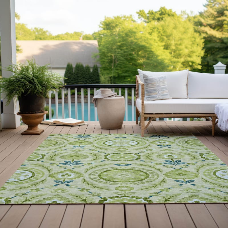 Machine Washable Indoor/ Outdoor Chantille Boho Suzani Rug