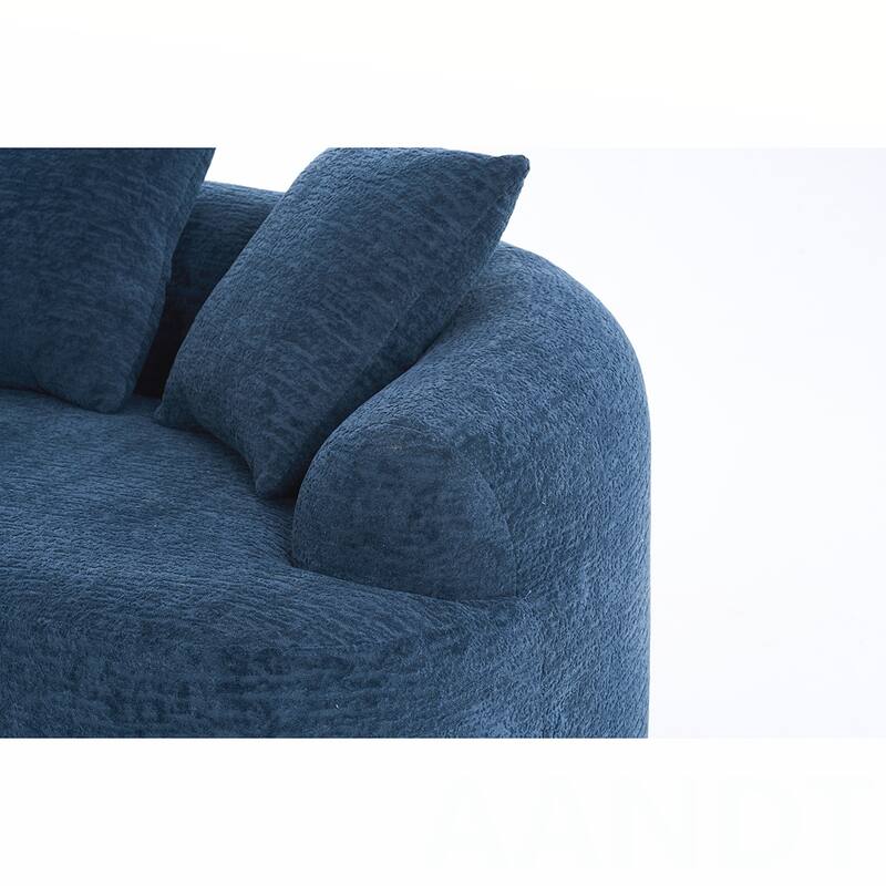 Chenille Fabric Loveseat Sofa