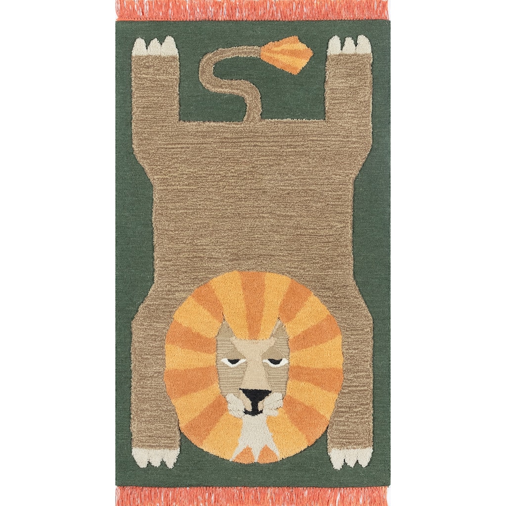 Novogratz by Momeni Atticus Leon Hand Tufted Animal Print Wool Rug