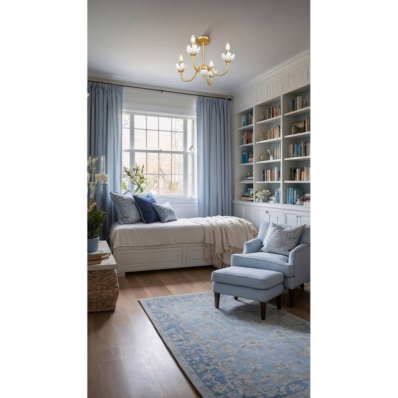 Z-Lite 352-4SF Allistair 4 Light 20" Wide Semi-Flush Ceiling Fixture