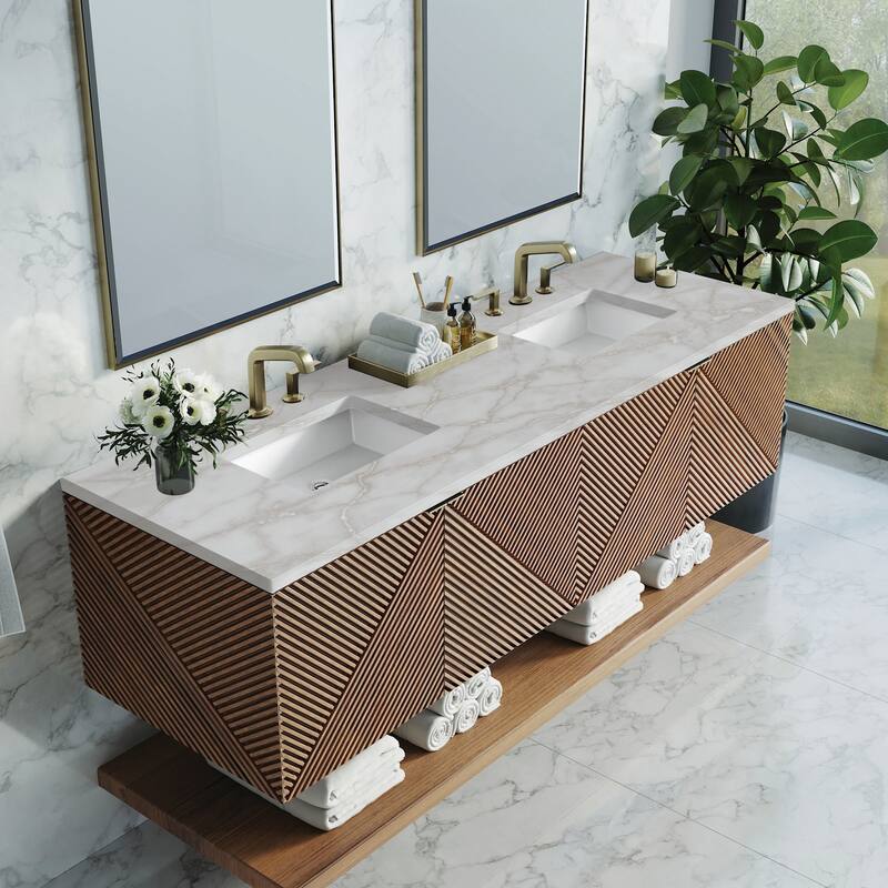 James Martin Vanities D200-V72-FVSL Marcello 72" Wall Mounted Double