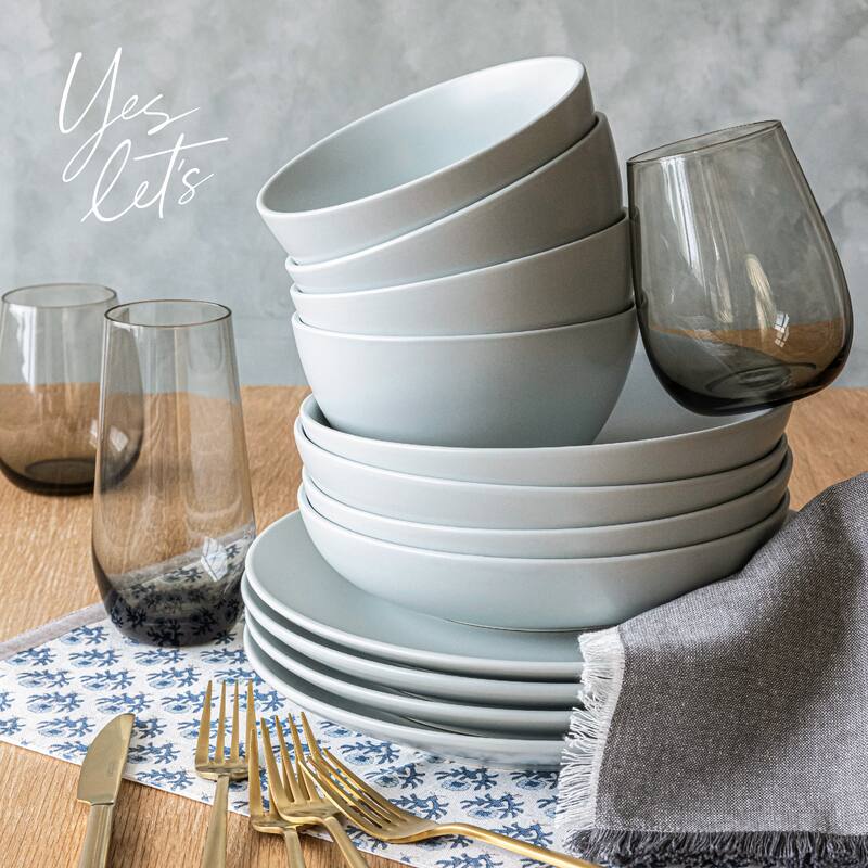over&back Coupe 25oz Semi-Matte Stoneware Cereal Bowls
