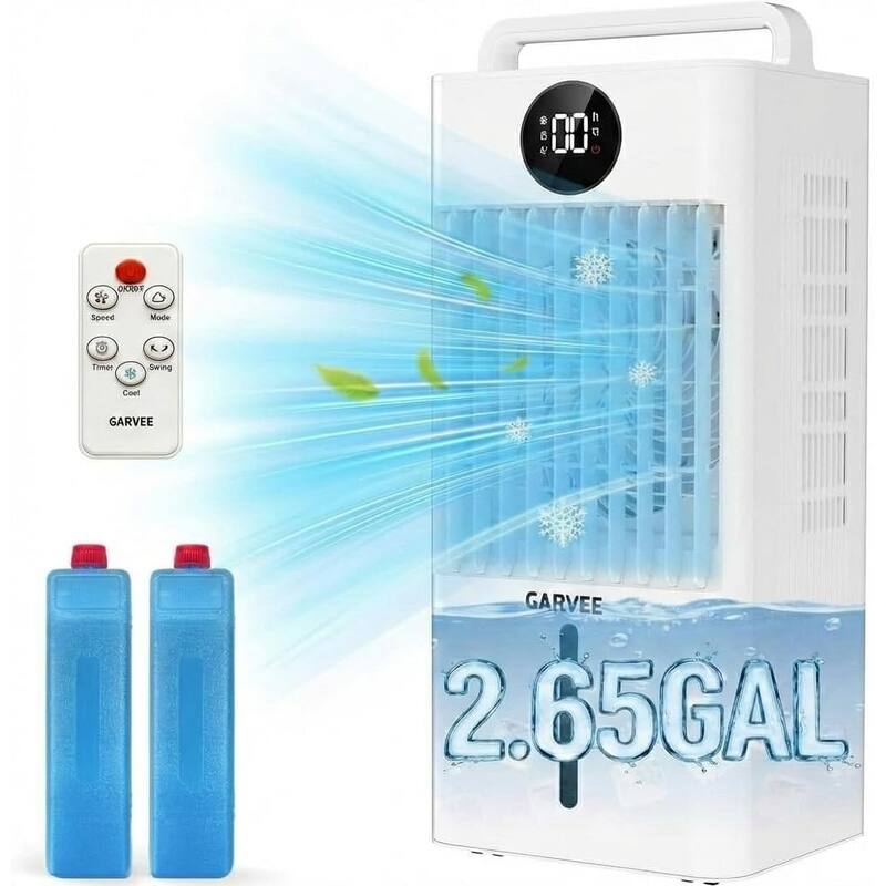 Swamp Cooler Evaporative Air Cooler, 90°+90° Oscillation, with Touch Key and Remote Control