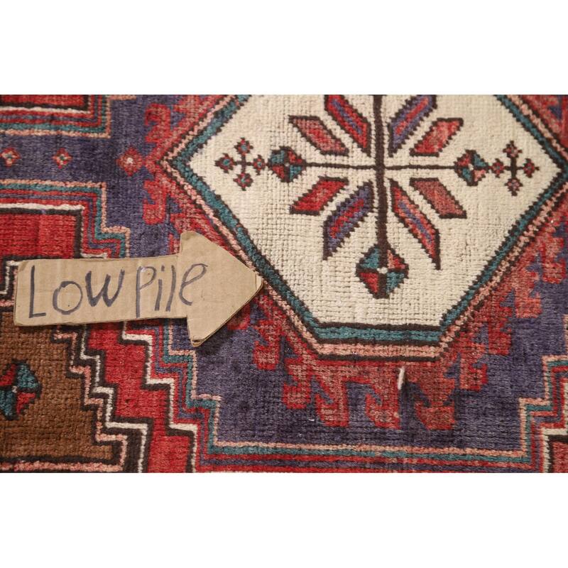 Ardebil Persian Vintage Runner Rug Handmade Wool Carpet - 3'4"x 10'6"