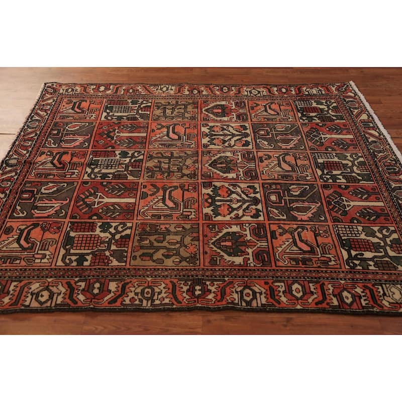 Garden Design Balouch Persian Rug Handmade Wool Carpet - 5'2" x 6'3"