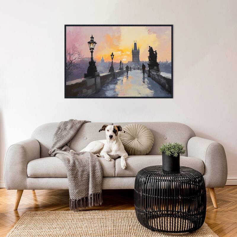 The Bridge by Tradelink inhouse artist Framed Canvas Wall Art Print