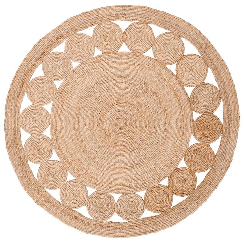 SAFAVIEH Handmade Natural Fiber Estebana Casual Jute Rug - Natural - 4' Round