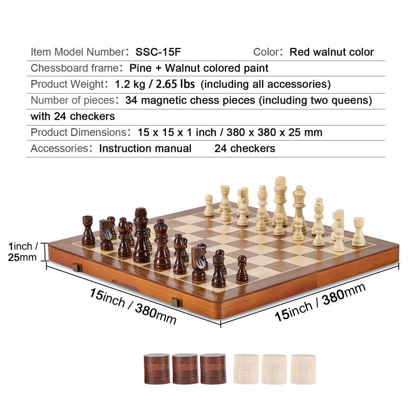 Wooden Chess Set Chess Set Board Game Gift for Family Board Games