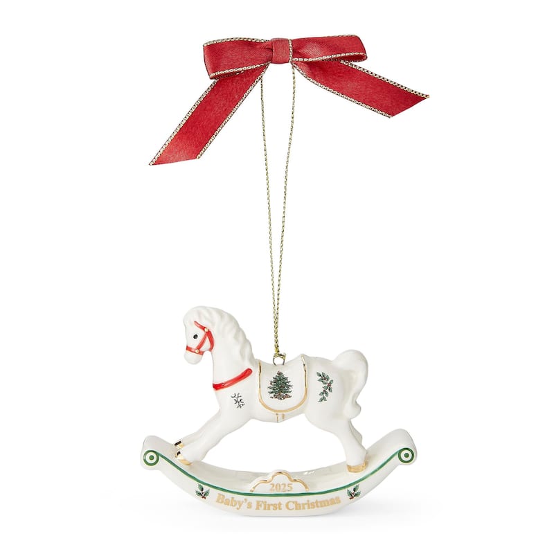 Spode Baby's First Horse Ornament 2025 - White
