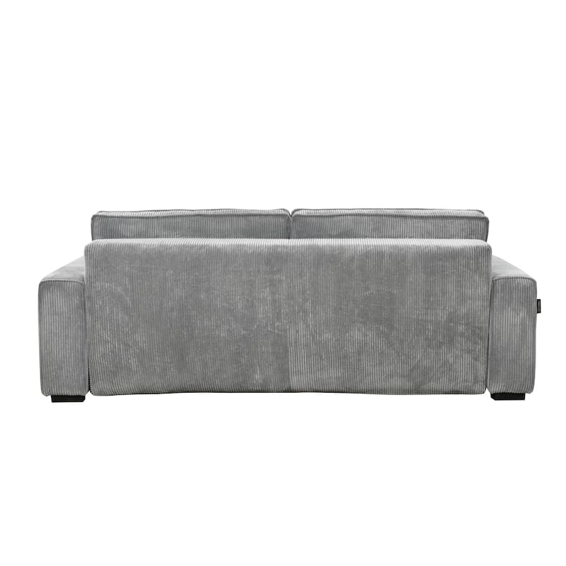 Roomfitters 91 Inch Sofa Bed with Storage, Modern 3 Seater Convertible Couch for Small Spaces, Living Room and Apartment, Grey