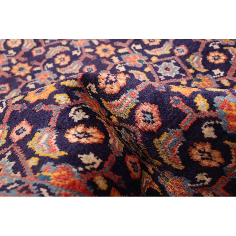 ECARPETGALLERY Hand-knotted Andelz Dark Navy Wool Rug - 4'2 x 7'3