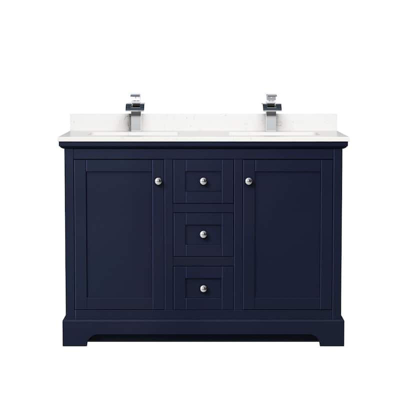 Wyndham Collection Avery 48" Free Standing Double Basin Vanity Set