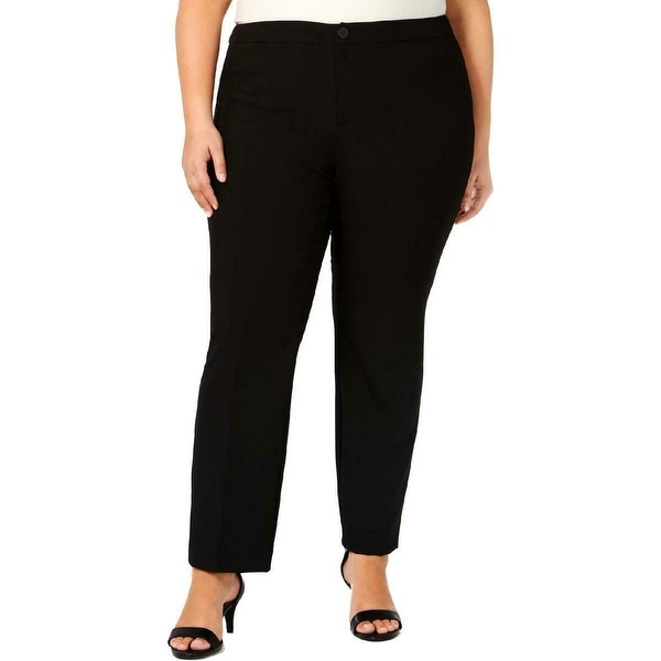 Shop Charter Club Womens Dress Pants Black Size 18W Plus Straight ...