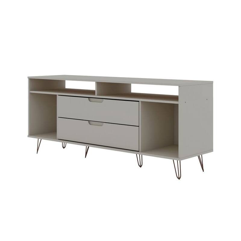 Manhattan Comfort Rockefeller 62.99 In. Metal Leg Media Cabinet Console