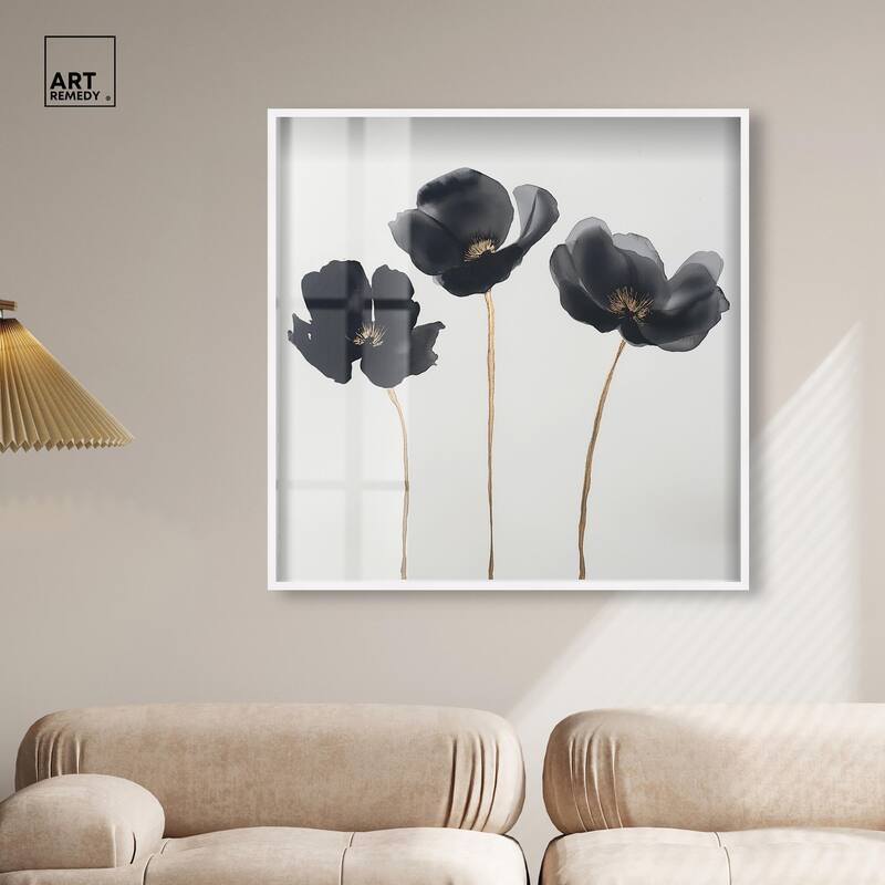 Nocturnal Flowers II Shadowbox by Art Remedy