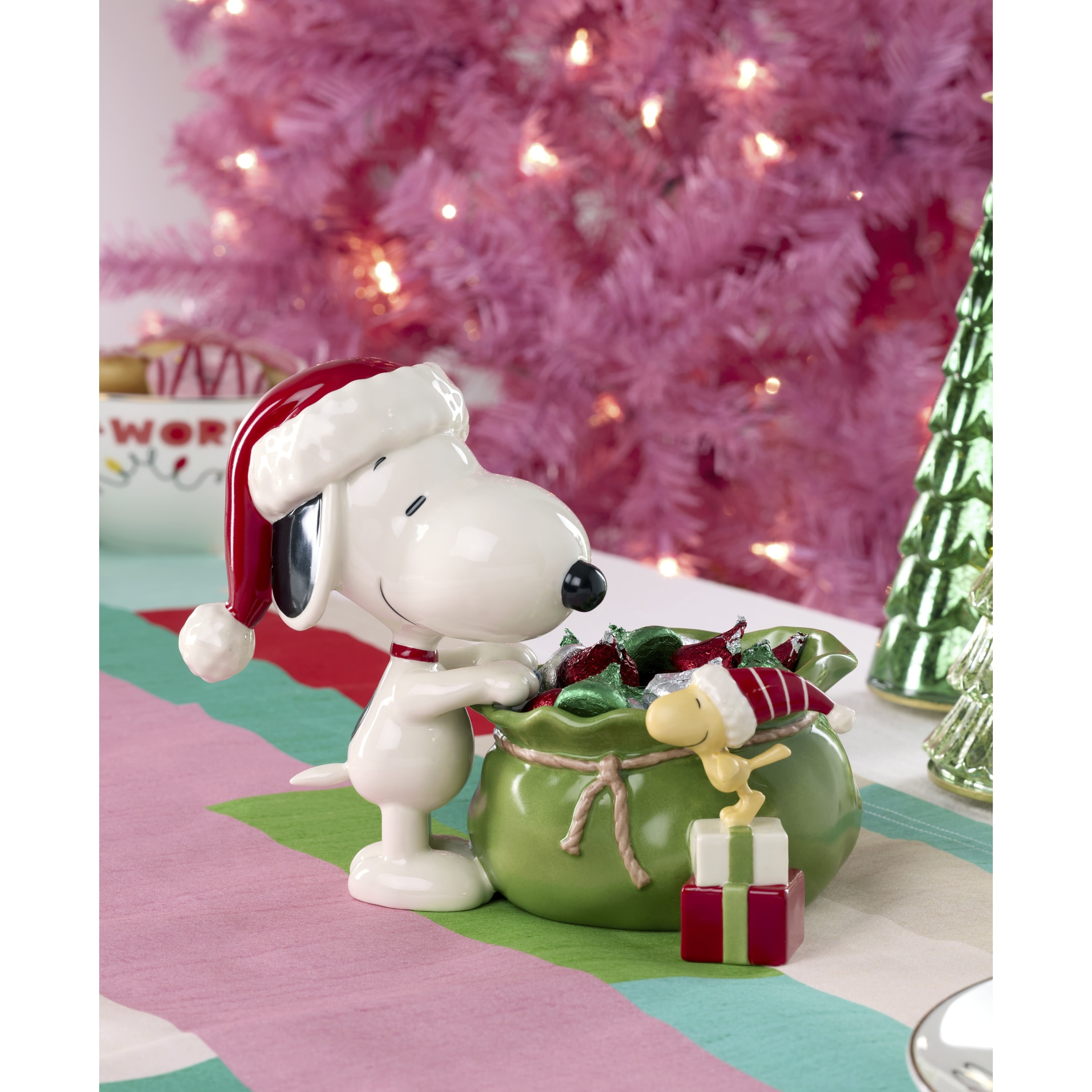 Lenox Snoopy Christmas Santa Sack Candy Bowl - Bed Bath & Beyond