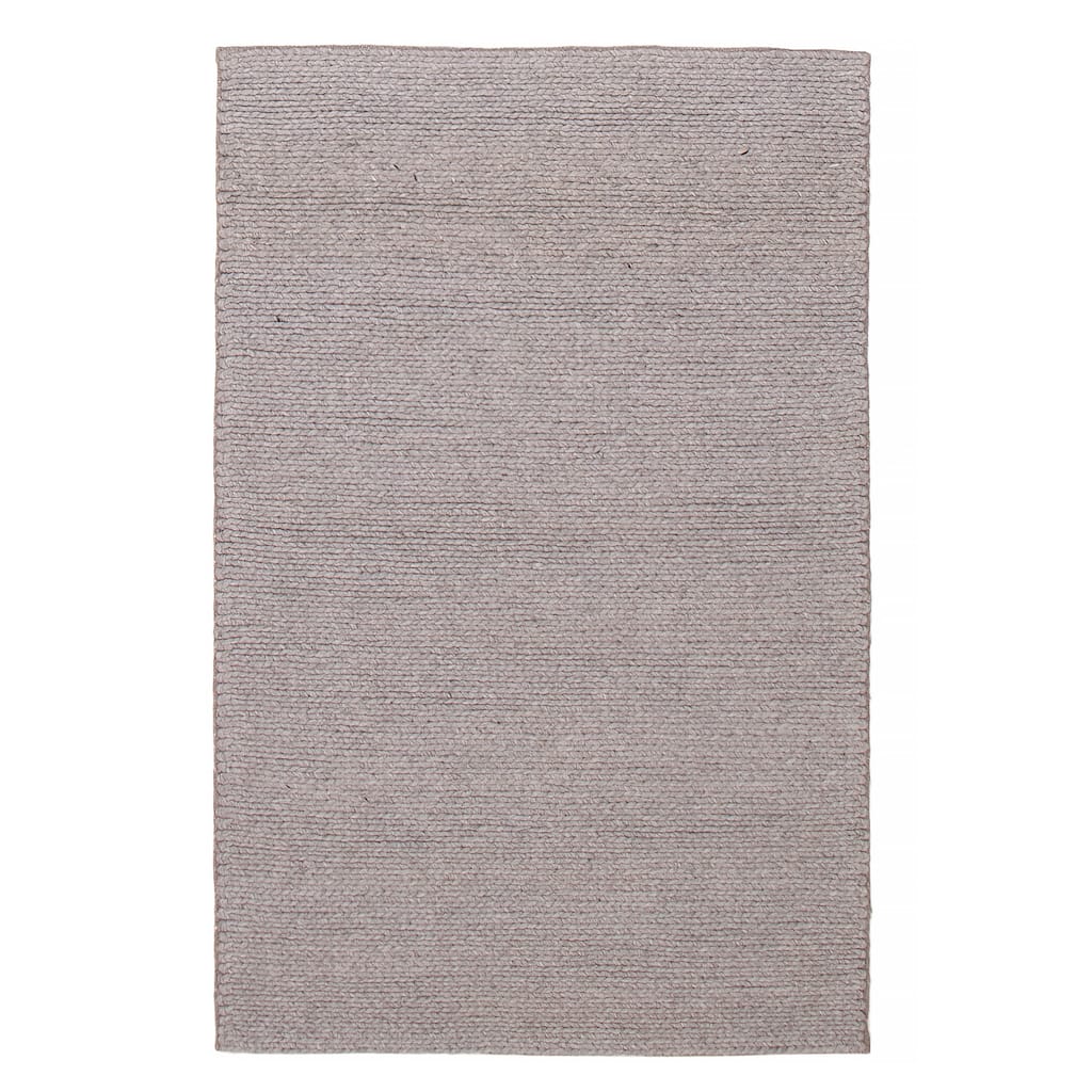 ECARPETGALLERY Braid weave Sienna Grey Wool Rug - 4'0 x 6'1