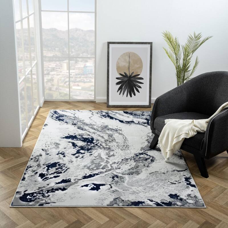 Luxe Weavers Abstract Marble Area Rug, Indoor Carpet