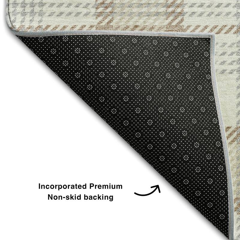 Premium Washable Super Soft Plaid Mayfield Rug