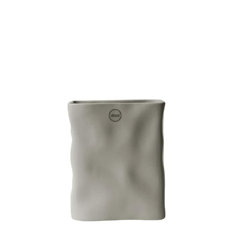 Abstract Curved Edge Ceramic Vase - 31.5" - Cream