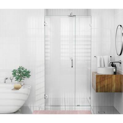 Glass Warehouse 78" x 44.5" Frameless Shower Door - Wall Hinge