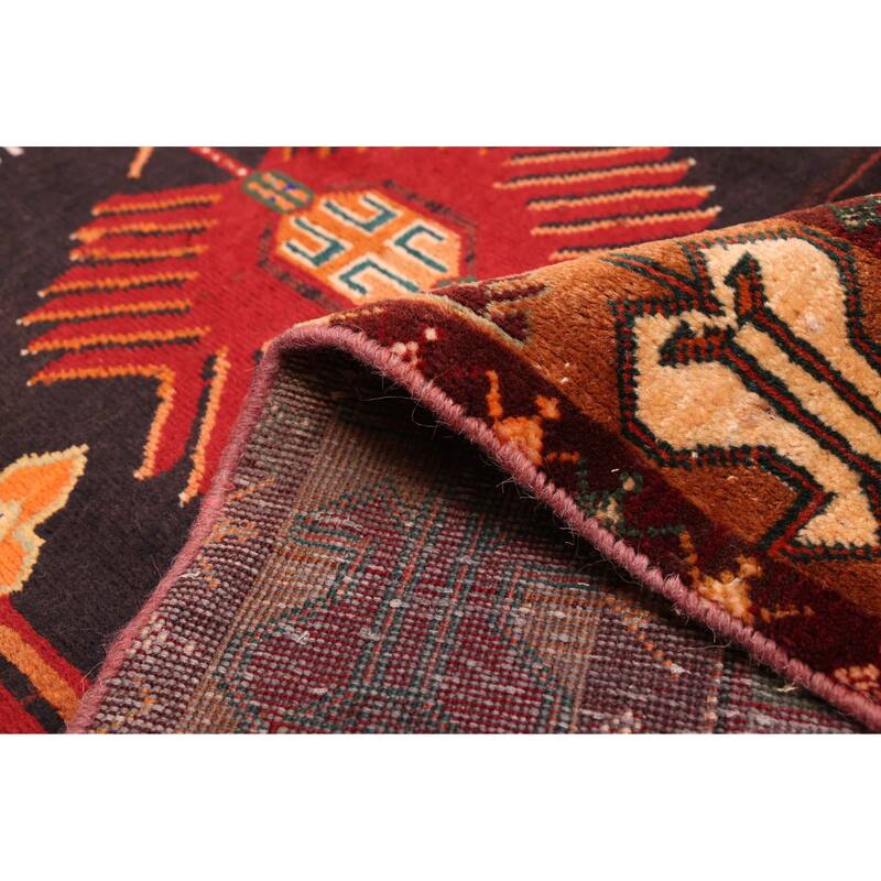 ECARPETGALLERY Hand-knotted Konya Anatolian Black, Red Wool Rug - 3'11 x 9'1