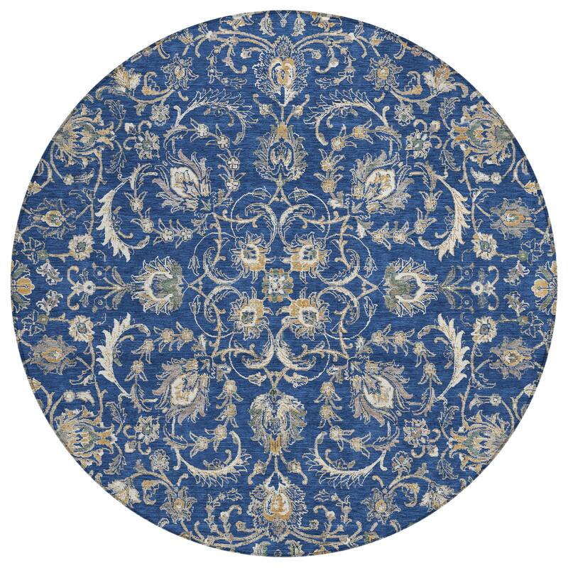 Machine Washable Indoor/ Outdoor Traditional Arvada Chantille Rug