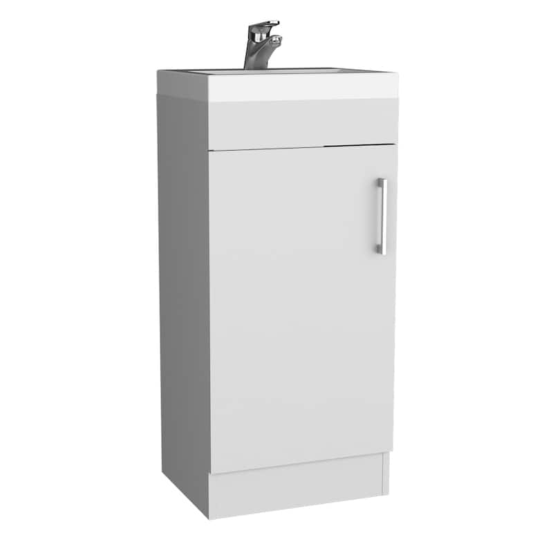 Space-Saving Bathroom Cabinet with Roomy Storage Compartment and Interior Shelf - 13in L
