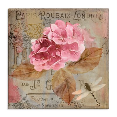 Stupell Vintage French Hydrangea Canvas Wall Art Design By Sasha