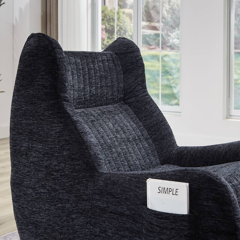Giant Bean Bag Chair for Adults, Beanbag Fireside Lounger Chair Lazy Floor Sofa Accent Chair for Living Room, Bedroom