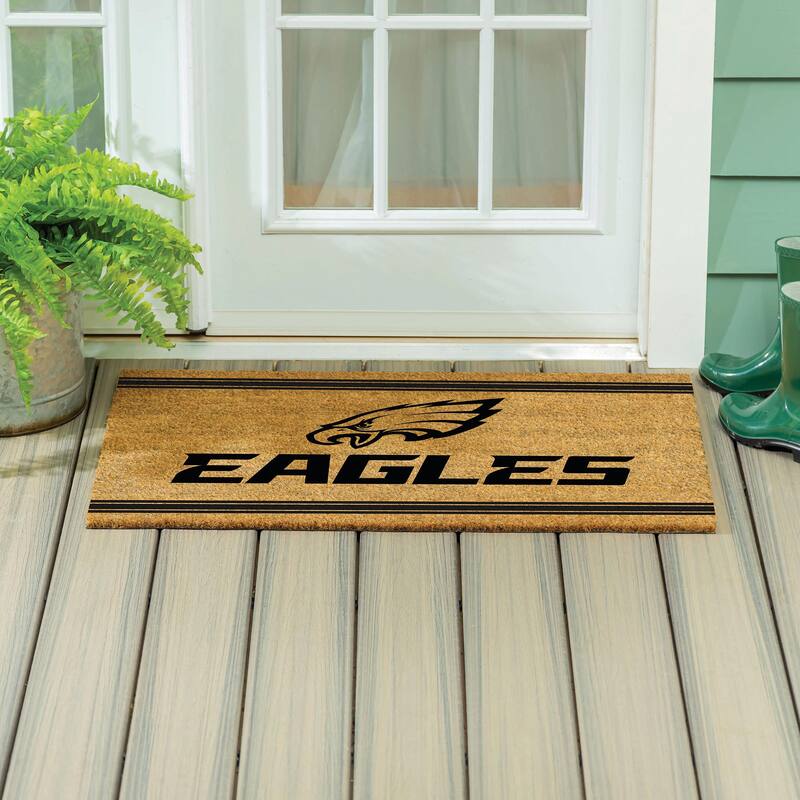 Philadelphia Eagles Monochrome Indoor/Outdoor Coir Door Mat - 36" x 24"