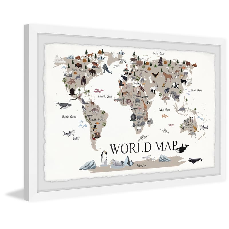 'Find the Animals' Framed Painting Print