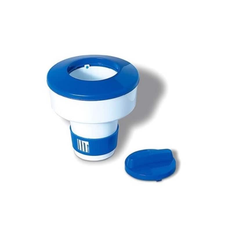 7-Inch Blue White Adjustable Floating Swimming Pool Chemical Dispenser