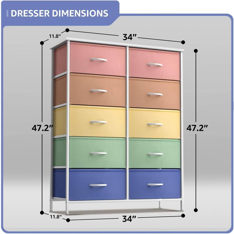 Dressers for Bedroom with 10 Drawers, Chest of Drawers for Bedroom
